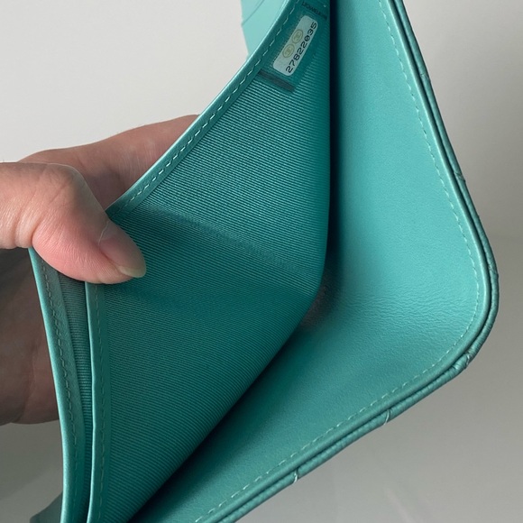 SOLD ❌ Authentic Tiffany Blue Chanel Classic Flap Small Wallet - Picture 8 of 8